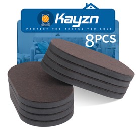 8 Pack 3-1/2" x 6" Furniture Sliders for Hardwood Floors - Reusable Heavy Duty Oval Sliders for Moving Furniture on Hard Floor - Quickly & Easily Move Your Furniture