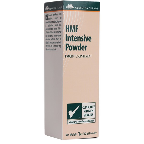 Genestra Brands - HMF Intensive Powder - Probiotic Formula to Support Healthy Gut Flora - 1 Ounces Powder
