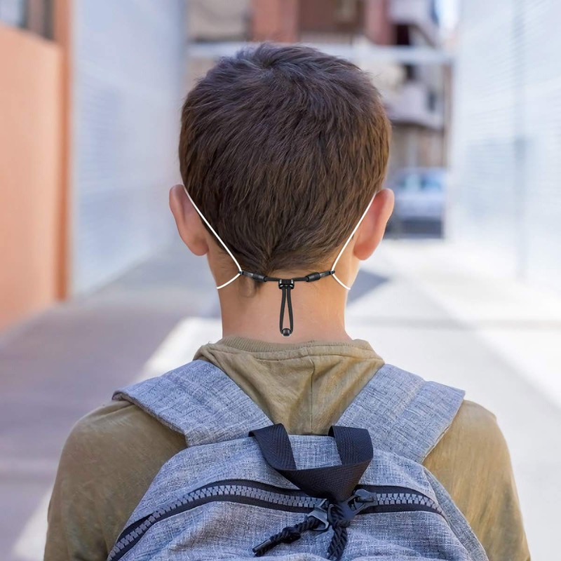 HX AURIZE Extra Long Mask Strap Extenders Adjustable Black 4