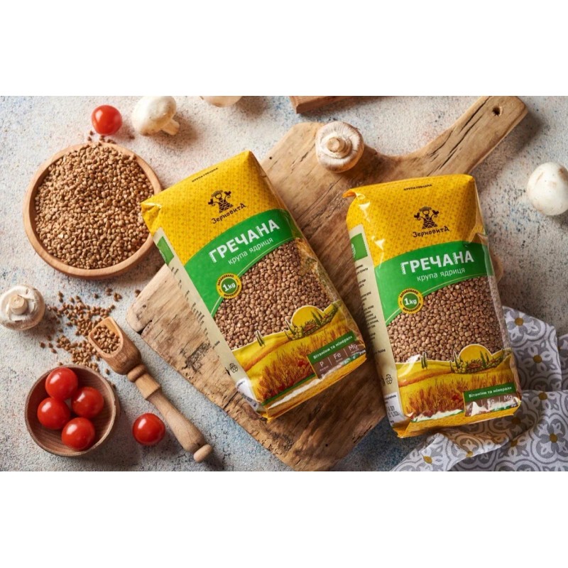ZERNOVITA Pack of 2 (2KG-4.4lb), Premium Buckwheat Groats * Гречка*
