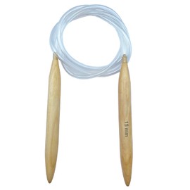 Mdoker Wooden Circular Knitting Needles 60-inch Length Jumbo Cicular Knitting Needle for Giant Chunky Yarn Carpet Scarf Bulky Wool Roving Weaving,US Size 19(15mm)