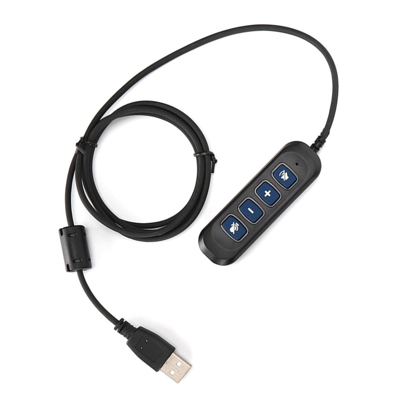 H901 USB Plug QD Cable Adaptor Adjustable Volume Call Center