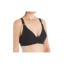 Cottonique Women's Latex Free Organic Cotton Racerback Support Bra, W12291, Black, 46D