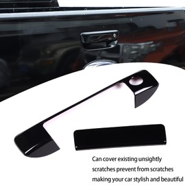 Lcojicep Car Door Handle Cover Compatible with Ford Ranger 2015-2021 Car Tailgate Handle Cover ABS Decorative Accessories (Piano Black)
