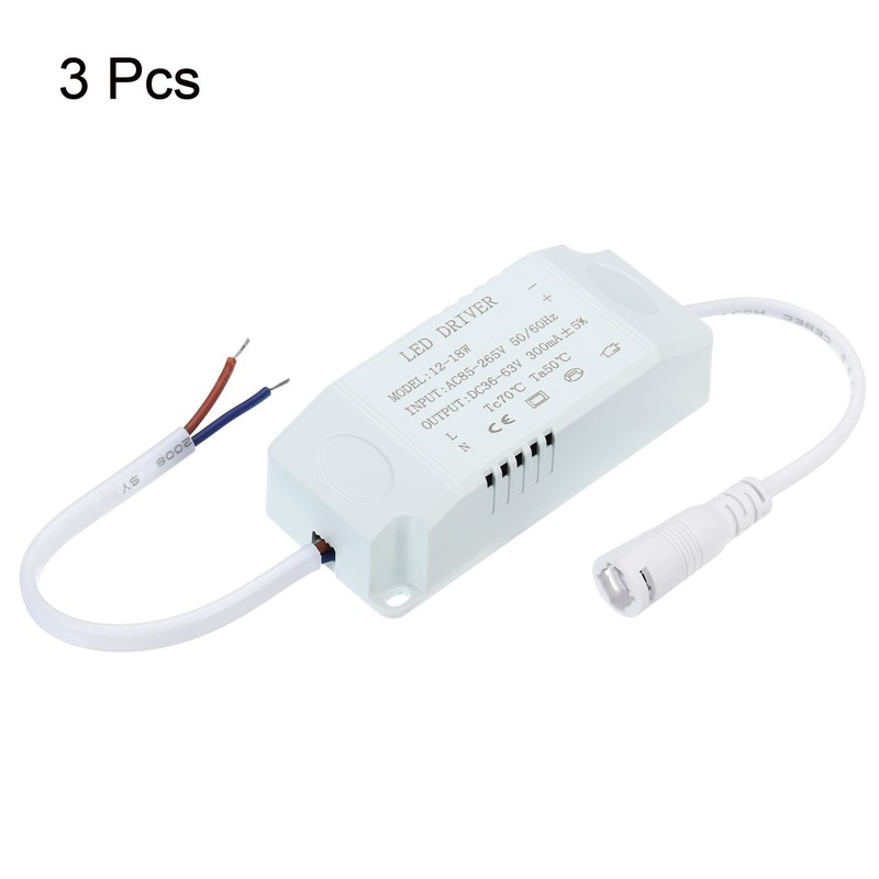 PATIKIL 12-18W 300mA LED Driver, 3 Pack AC 85-265V Output