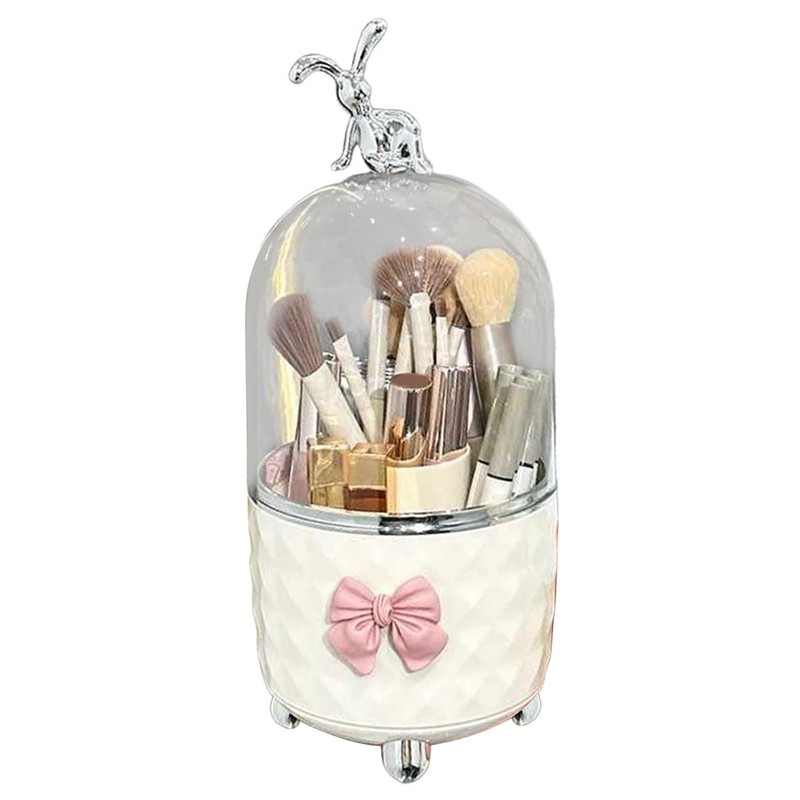 360 Rotate Makeup Brush Holder - 360 Rotating Clear Makeup