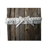 LR Bridal Ivory Wedding Bridal Garter with Rhinestone Satin Bow