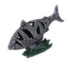 Shark Sculpture Hollowed Waterproof Resin Durable 7.3in Long 4.5in Wide