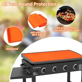 POPQEEN 17" Silicone Protective Cover for Blackstone Griddle,Heavy Duty Food Grade Silicone Grill Mat, Protect Griddle from Rodents, Insects, Debris, and Rust,All Season Cooking Protective Cover