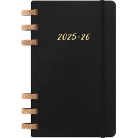 Moleskine Spiral 12 Month 2026-2026 Academic Year Planner, Soft Cover, Large (5" x 8.25"), Black, 200 pages