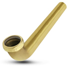 Highcraft 1-1/2” x 15” Waste Arm with Slip Joint Connection Brass Waste Bend 22-Gauge for Bathroom Sink, Kitchen Sink, Utility Sink Tubular Drain Applications, Includes Nut and Washer