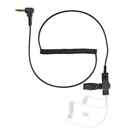 ZWEHKD Listen Only Earpiece 3.5mm Radio Earpiece Police Earpiece for Radio 3.5mm Earpiece 1 Pin Ear Piece for Police Radios Phone Speaker Mic MP3 MP4 with Acoustic Tube (Black-1PACK)