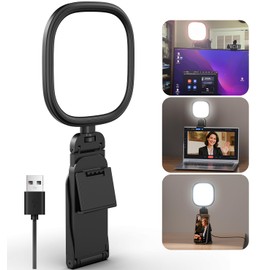 Upgraded Ring Light for Laptop, Monitor, Desk & Phone – Eye-Caring LED Webcam Light with Screen-Safe Clip, Adjustable Monitor Mount, 50 Lighting Modes, Computer Light for Zoom, Streaming, Video Calls