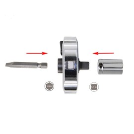 MacWork 2 in 1 Drive Thumbwheel Ratchet & Wobble Socket Extension Bar and Bits Driver Set, 1/4”Mini Reversing Screwdriver ，Finger Ratchet