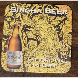 Singha Thailand Singha Beer Coaster Cardboard