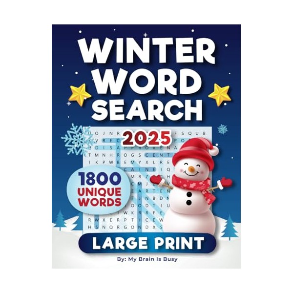 WINTER Word Search Puzzle Book for Adults: Large Print Puzzles