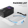 KAPVOE Photochromic Frameless Cycling Glasses for Men Women Running Sport