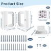 Wjelet Retractable Baby Gate Replacement Parts Kit, Pet Gate Full