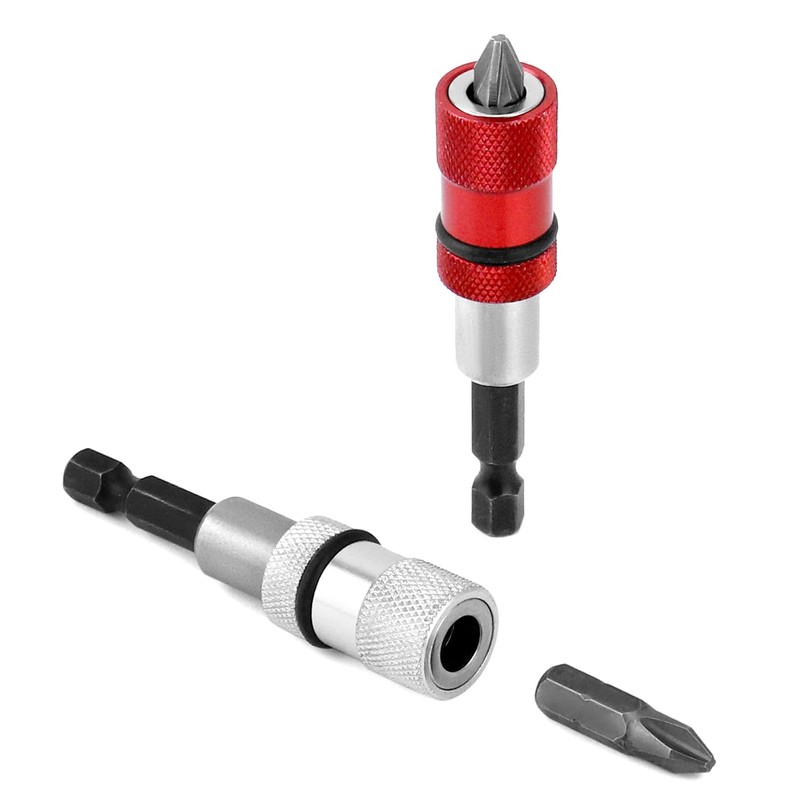 QWORK® 2Pcs Magnetic Drill Bit Holder 1/4 Inch Hex Shank