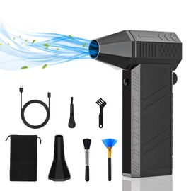 Compressed Air Duster 130000RPM Electric Air Duster Knob Adjustment Gear Rechargeable Cordless Jet Air Blower Turbo Fan for Computer Keyboard Outdoors Car Home