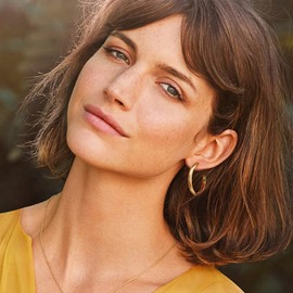 sovesi Gold Hoop Earrings for Women 14K Gold Plated, 3mm Chunky Gold Hoop Earrings, Hypoallergenic Gold Hoops 30mm.