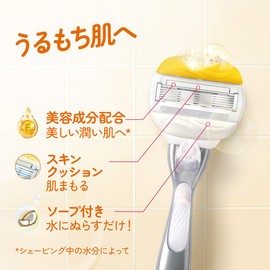 VENUS Razor Razor with Soap, Coconut Scent, Moist Skin Body, Replacement Blades, 2 Pieces, Comfort Glide