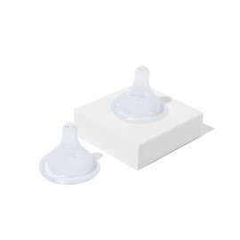 Motif Medical Replacement Slow Flow Nipples for Aura Glow Baby Bottle - Dishwasher-Safe, Silicone Newborn Bottle Nipples - Baby Bottle Nipples for Comfortable Feeding (2 Nipples Included)