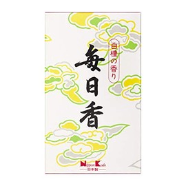 Mainichi Incense, Long Size, Medium 10 Pack, Approx. 0.6 oz (17 g) x 10 Incense, Nippon Kodo, Made in Japan, Sandalwood, Sandalwood, Wood