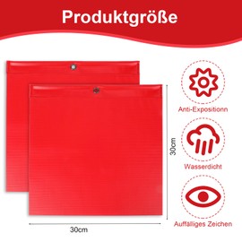 Pack of 5 Red Warning Flags 30 x 30 cm Warning Flag Car Red Flag Extra Length Warning Flag Red for Transport Bicycle Carrier Car Caravan Trailer