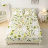 QOOMO Cute Bunny Microfiber Flat Fitted Sheets for Children Green