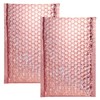SEUNMUK 50 Pieces Holographic Metallic Bubble Mailers Rose Gold, 11