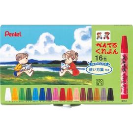 Pentel Crayons PTCR-16, 16 Color Set, Instructions Included