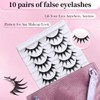 Uytrrsvd 10 Pairs Natural Look False Eyelashes - Wispy Lashes