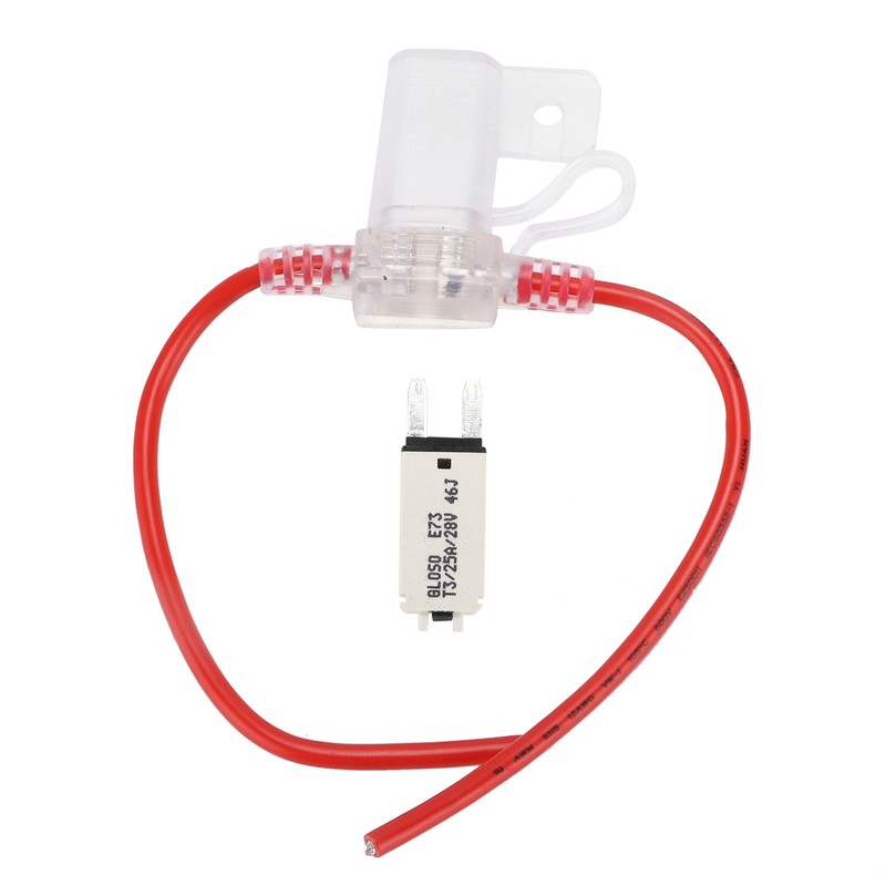 Fuse Holder with T3 Manual Reset Fuse Wire 25Amp 12AWG