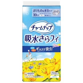 Charm Nap Water Absorbency Women's Panty Liner Long, 3.9 fl oz (10 cc, 19 cm), Unscented, 28 Sheets