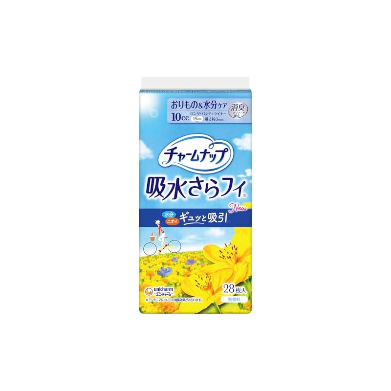 Charm Nap Water Absorbency Women's Panty Liner Long, 3.9 fl