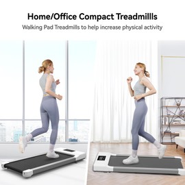 SupeRun Walking Pad, Mini Walking Pad Treadmill, Under Desk Treadmill,Small Treadmills for Home, Portable Walking Treadmill with Remote & Smart APP, 265 Lb Capacity