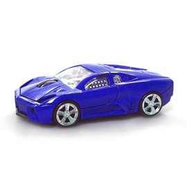Wireless Mouse Sports Car Shaped 2.4GHz LED Light Glossy Decoration Desktop Laptop Computer Mouse Optical Mice (Blue)