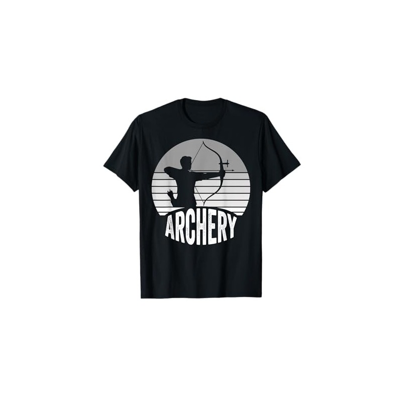 Archery Target Silhouette Bow Arrow Style T-Shirt