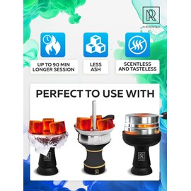 Premium Coconut Charcoal Cubes - Coconut Coals XL Pack of 200 Count & 3 KG (6.6 lbs) – Premium Quality 25mm (1x1x1 in) – 100% Natural Coconut Charcoal Cubes – NOT Quick Light - (Pack of 1)