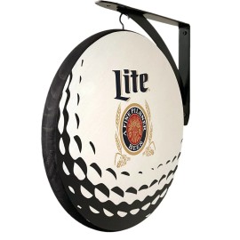 Miller Lite Golf Ball Double Sided 12" Pub Sign