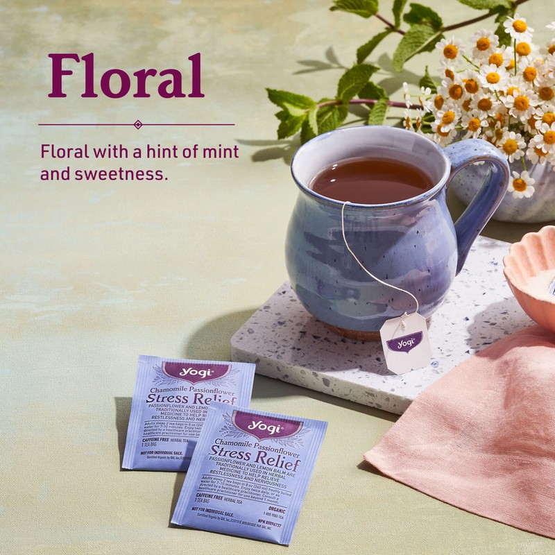 Yogi Tea - Chamomile Passionflower Stress Relief Tea (6 Pack)