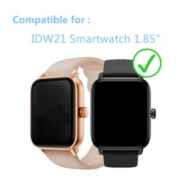 Aemus Screen Protector Compatible for KEEPONFIT IDW21 Smart Watch 1.85" (6 Pack) HD Clear TPU Soft Film