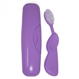 RADIUS Toothbrush Original Big Brush, BPA Free ADA Accepted - Left Hand - Lavender Brush with Lavender Case
