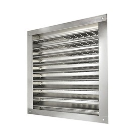Master Flow GAF 12 in. x 12 in. Aluminum Wall Louver Static Vent- with Durable One-Piece Construction, Mill Finish, No Screen Required, Flush or Recessed Installation for Attic Intake & Exhaust