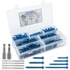 RURITKIT 200Pcs Concrete Screws with Drill Bit and Driver bit,