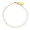 PERLVOYA Adjustable Freshwater Pearl Bracelet for Women, 3-4mm x 5-6mm