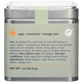 Organic Islands Fantasia Greek Organic Herbal Tea Cube- Natural Remedy- Sage-Rosemary-Orange Zest 28.35 g