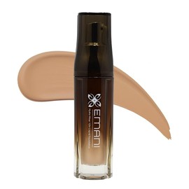 Emani 12 Hour Makeup Foundation Liquid Medium to Full Coverage (252 Sand Beige, Medium Tan), 100% Vegan & Natural good for Sensitive Skin