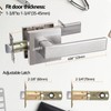NEWBANG Hall/Closet Lever Handle Lock Satin Nickel Finish-Heavy Duty Door